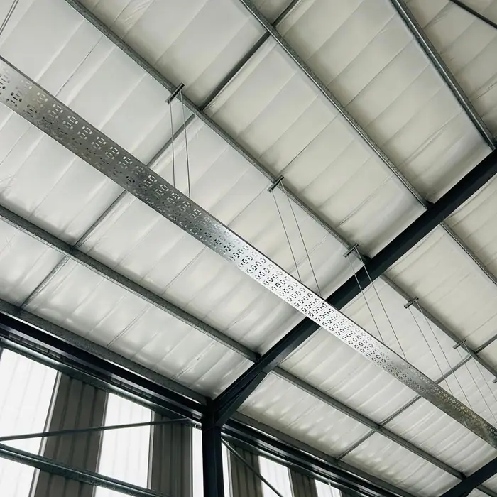 Completed cable tray installation