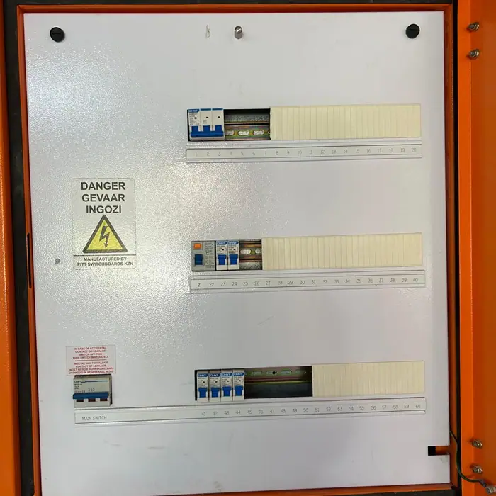 Completed distribution board