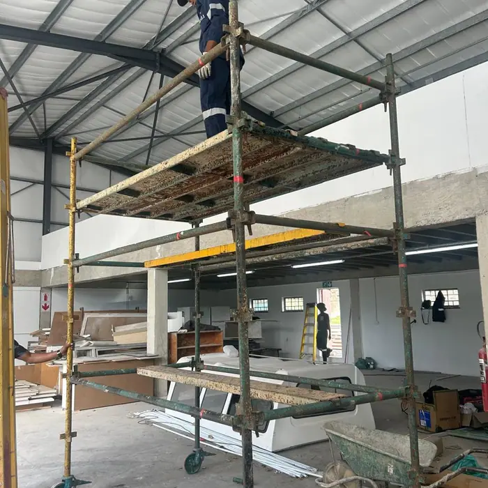 Working at height in a warehouse